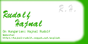 rudolf hajnal business card